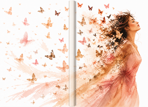 Butterfly Dream Hardcover Journal – 5x7 Sketchbook Notebook with Matte Cover, 128 Blank Pages (90gsm)