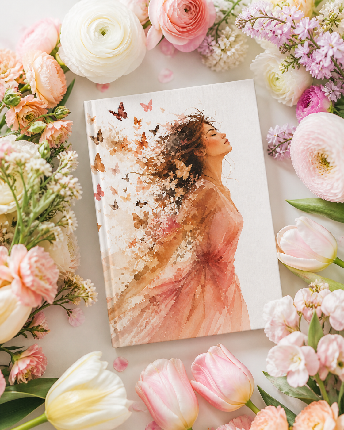 Butterfly Dream Hardcover Journal – 5x7 Sketchbook Notebook with Matte Cover, 128 Blank Pages (90gsm)